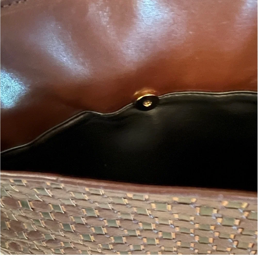 🩷 Vintage Oleg Cassini woven leather purse vintage💚🩷💚